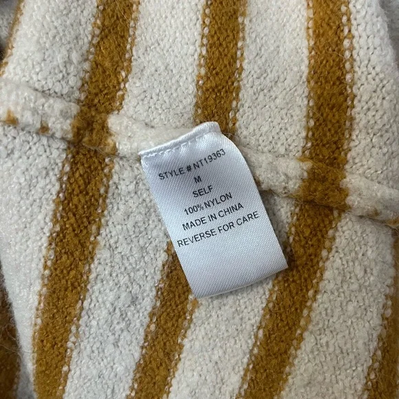 Mint Cream and Tan Striped Sweater size M - Picture 4 of 5